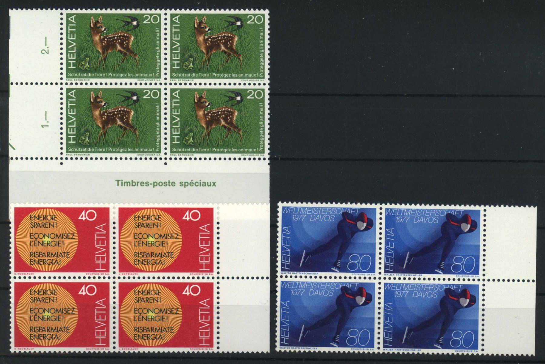 Tutti i francobolli: 1976, Sondermarke II, Viererblöcke ** – Usato da Willisau venduto da Vollstempel