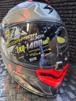 Casque Scorpion Exo-1400 Air Spatium argent mat/rouge
