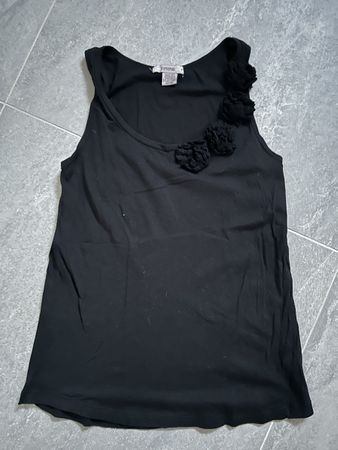 Débardeur noir avec fleurs taille S