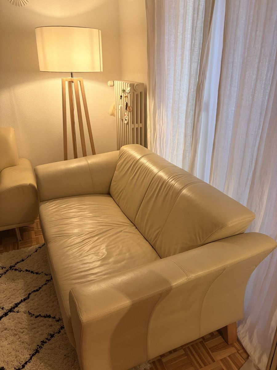 Divani: Echtleder-Sofa beige – Usato da Steinhausen venduto da Minerva4 2