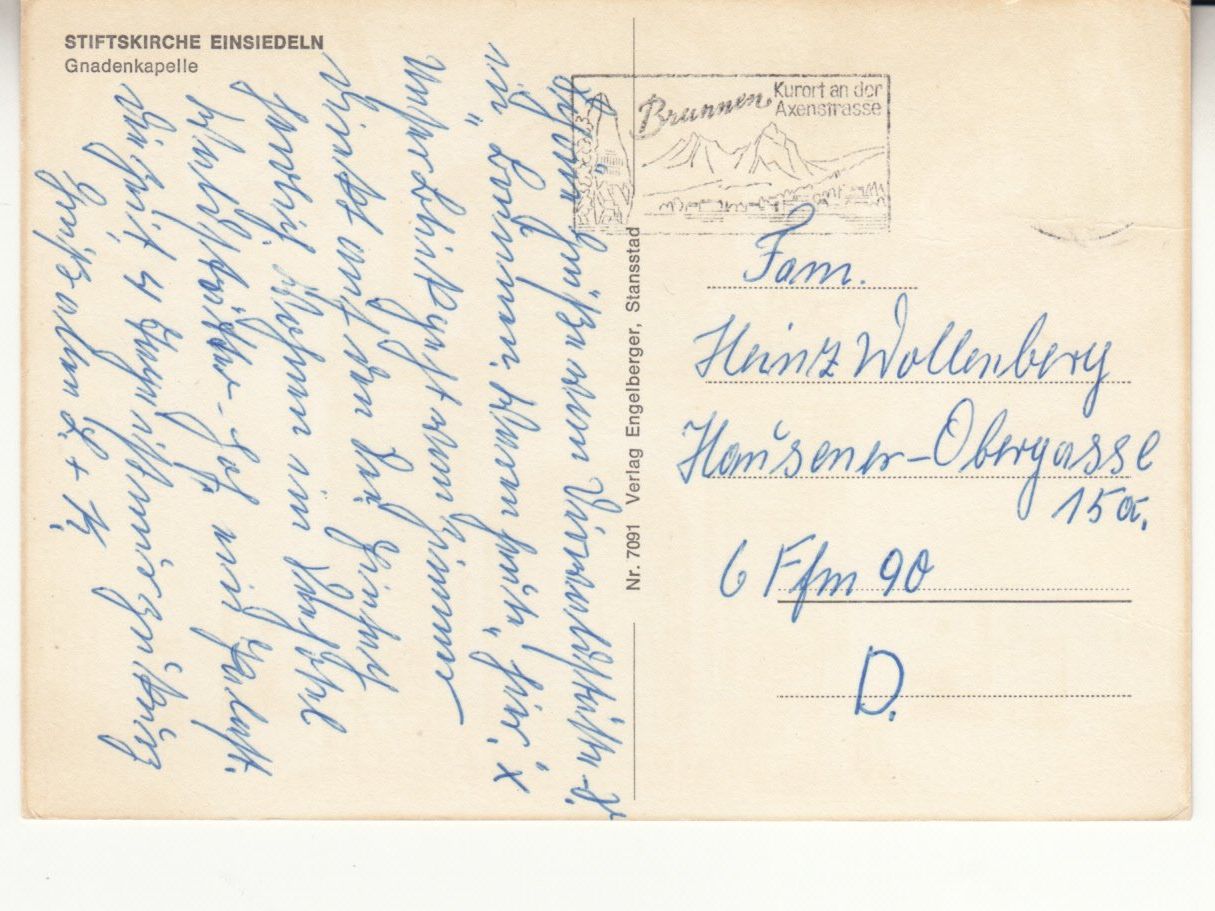 Ansichtskarten: Einsiedeln ca. 1970 – Gebraucht aus Bürglen TG von StampGraf 1