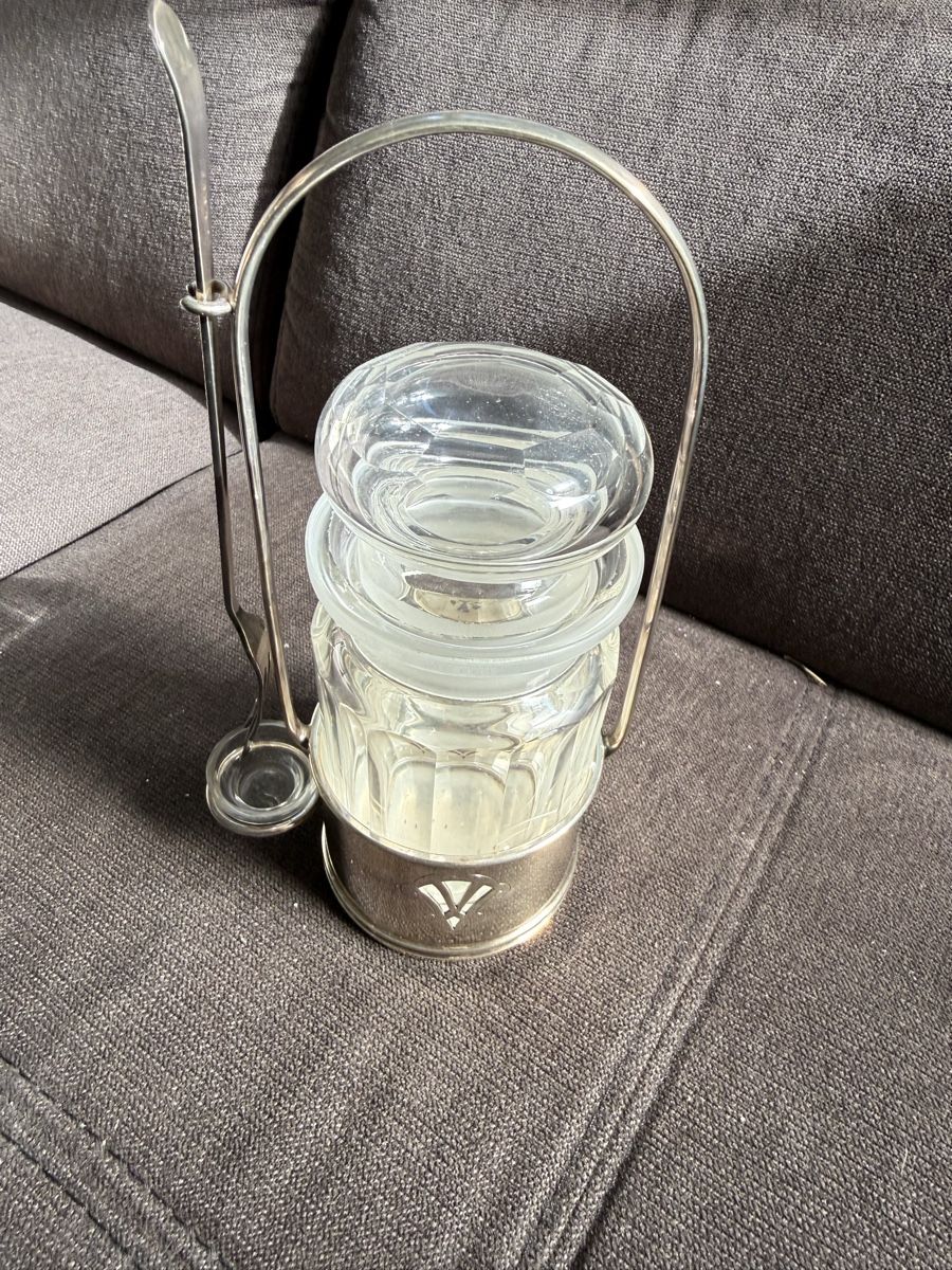 Alle Dekorationen: Seltene Vintage Olivenglas mit Gabel  – Neu (gemäss Beschreibung) aus BASEL von zum_schneugge 6