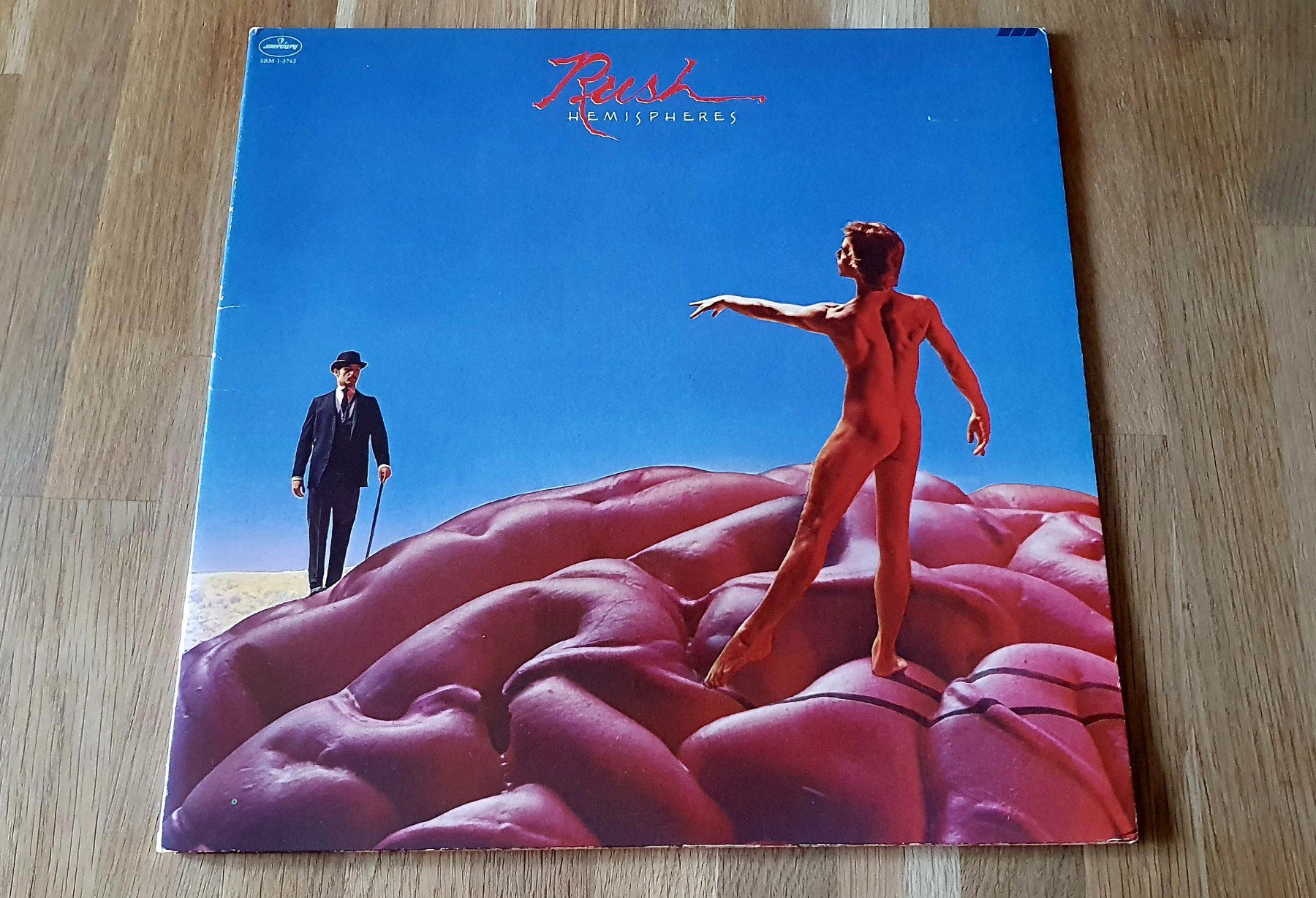 Dischi in vinile: RUSH, Hemispheres, USA LP mit Poster, TOP! – Usato da Kreuzlingen venduto da Cdschlumpf