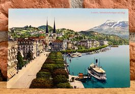 Schweizerhofquai mit Rigi & Dampfschiffe - Luzern