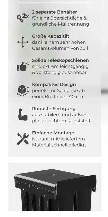 Abfalleimer: Abfallsammler Ashlyn – Neu (gemäss Beschreibung) aus Steinhausen von Retourenprofis 2
