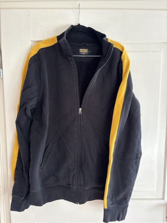 Sweatjacke Hudson Surplus schwarz gelb Grösse L Baumwolle