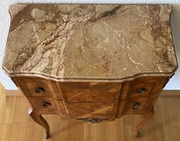 Kommode Barock-Stil aus Rosenholz mit Marmorplatte