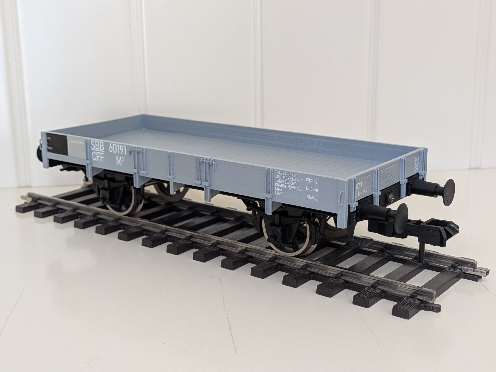 SBB/CFF/FFS Modellini di ferrovie: SBB Niederbordwagen M3 60191 – Nuovo (secondo la descrizione) da Grenchen venduto da garage-city 2