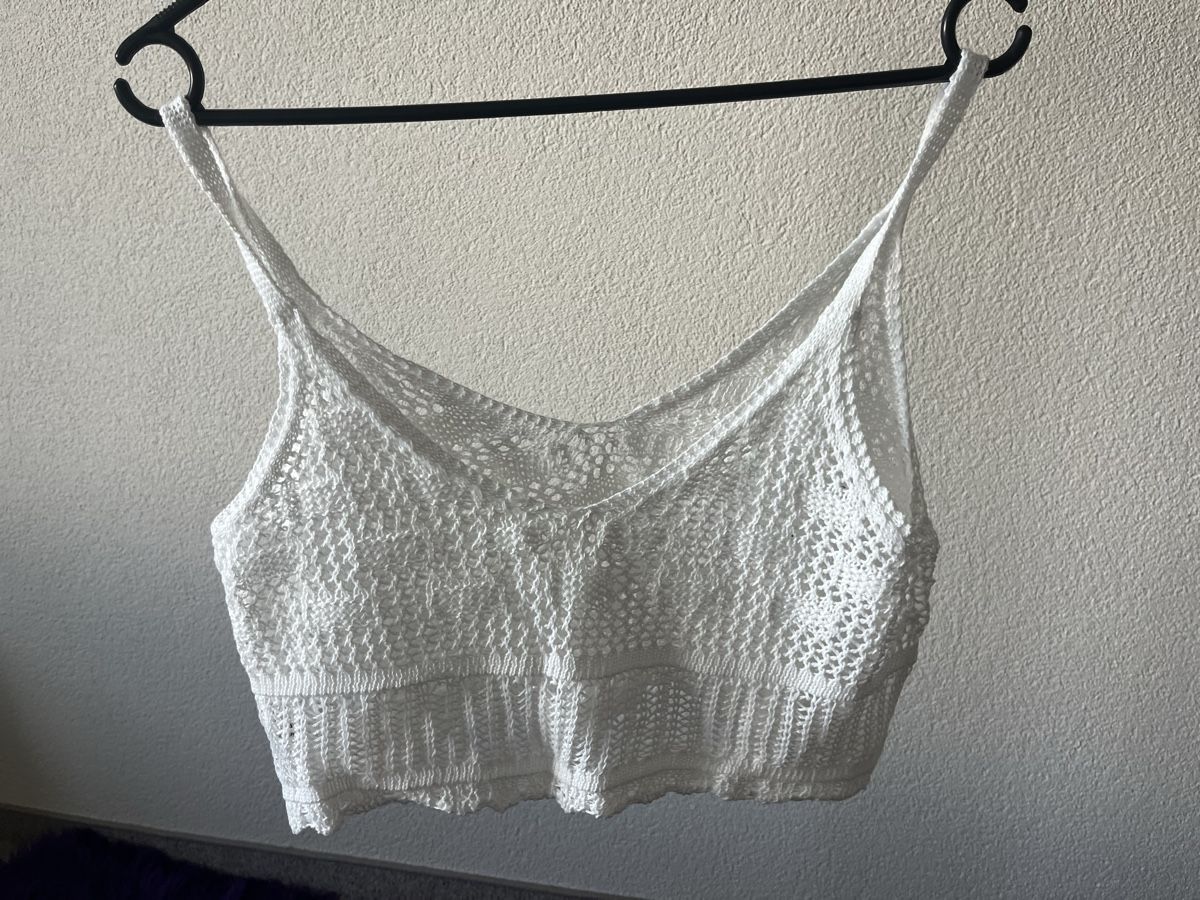 Top: Strickoberteil weiss – Nuovo (secondo la descrizione) da Giswil venduto da Mauritius9026