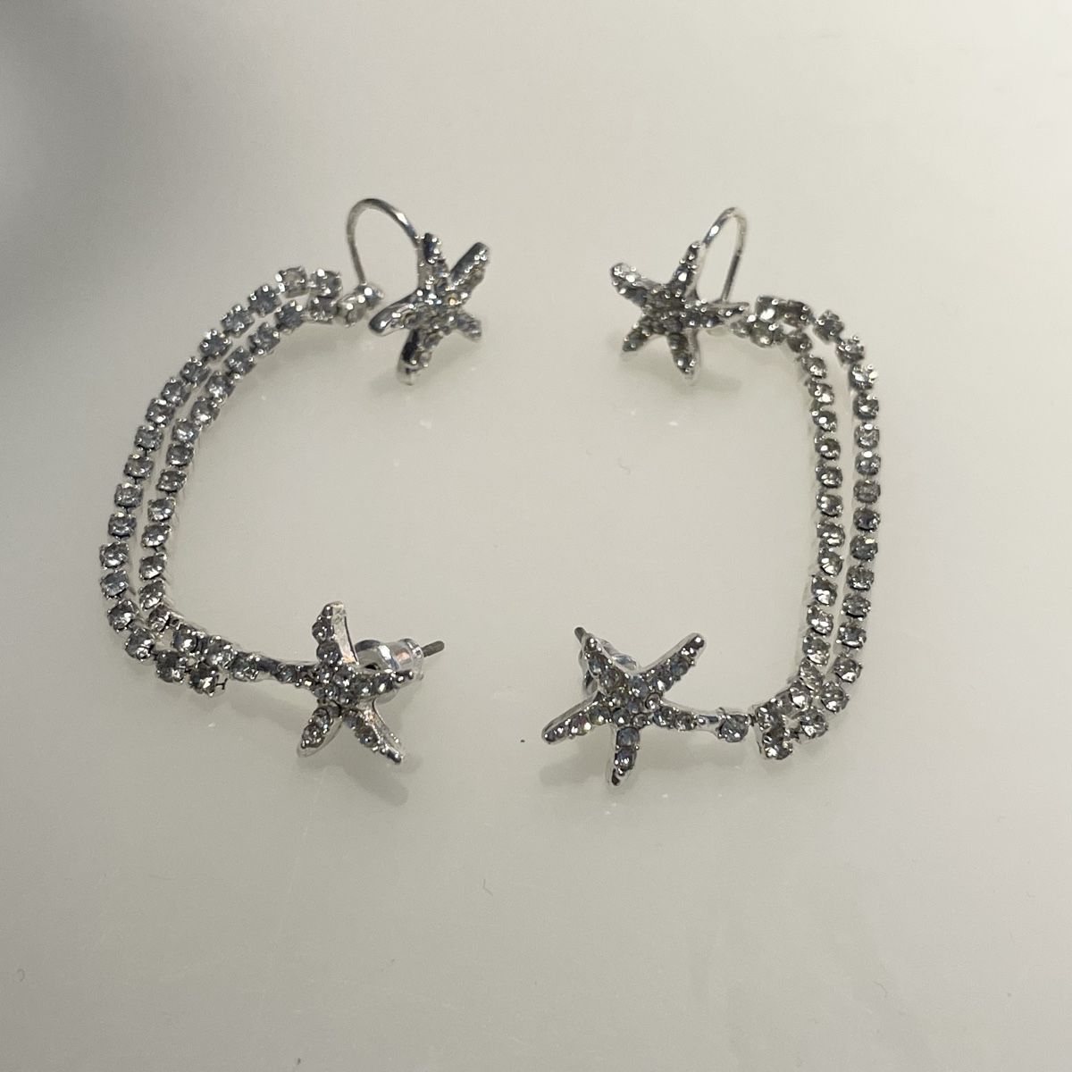 Orecchini pendenti & Orecchini a lobo: Ohrstecker, Ohrringe, Seestern mit Ear Cuff, Helix Cuff – Usato da Bellach venduto da Lapislazuli_blues