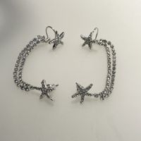 Ohrstecker, Ohrringe, Seestern mit Ear Cuff, Helix Cuff