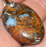 Anhänger L-8076 – Marokkanischer Nahtachat 27x18mm