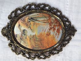Textildruck Bild in Messingrahmen  Italy
