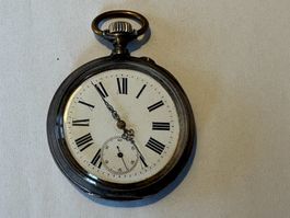 Taschenuhr Remontoir 4 Stein, antik, Silber