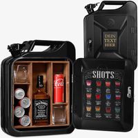 20L Kanister Mini Bar mit Gravur Jerrycan schwarzer Metall