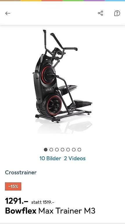 Bowflex Vélos d'appartement: Crosstrainer Bowflex Max Trainer M3 sehr guter Zustand – D'occasion à Engelburg par Michelle_Egg 4