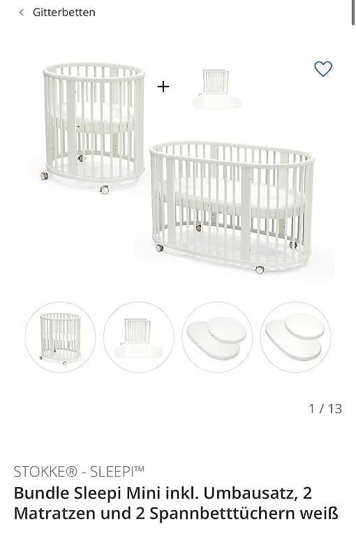 Letti: Stokke Bundle Sleepi Mini inkl. Umbausatz – Usato da Bern venduto da len_58sv