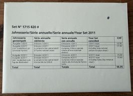 Jahresserie 2011, komplett mit ET-Halbmond-Stempel