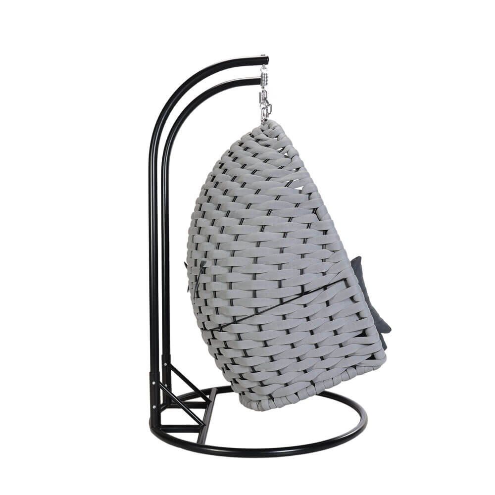 Poltrone pensili da giardino: Hängesessel BOHO aus Seilgeflecht - GRAU - 2 Sitzer – Nuovo e nell'imballaggio originale da Wallenwil venduto da toesstal-vertrieb 7