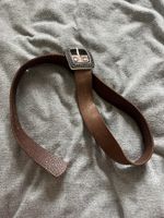 Brauner Vintage-Ledergürtel, 105 cm lang