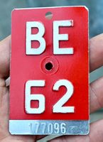Velonummer BE 62 von 1962 - Bern 177096