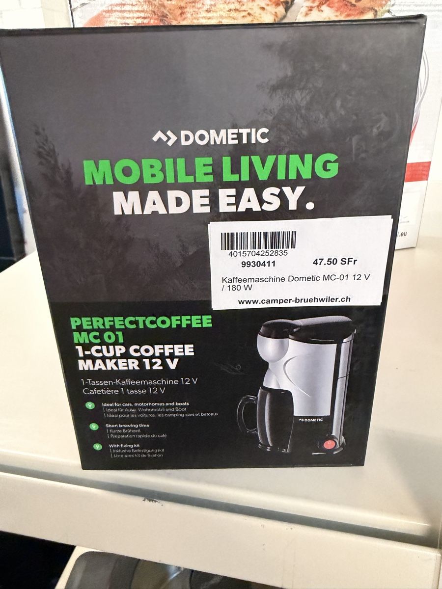Macchine per caffè & Macchine per espresso: Dometic Kaffeemaschine MC-01, 12V - Camping, Boot, Auto! – Nuovo e nell'imballaggio originale da Baar venduto da BRCamper 1