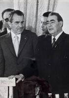 USA Präsident Richard Nixon und Leonid Breschnew, UdSSR