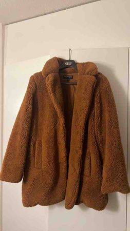 Damen Teddy-Mantel braun