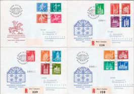 Ersttags-Serie 1960 Postgeschichte + Baudenkmäler