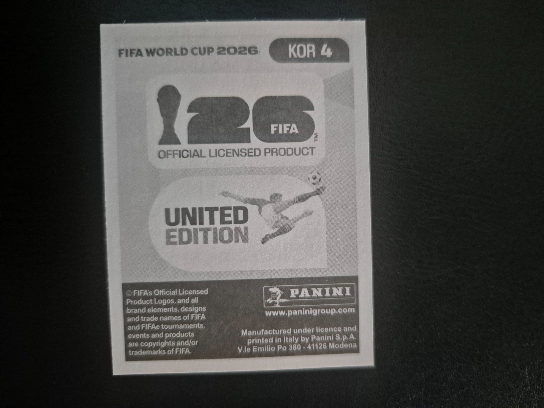 Panini Carte collezionabili: Panini WM 26 KOR 4 – Nuovo (secondo la descrizione) da Rorschacherberg venduto da AJ3108 1