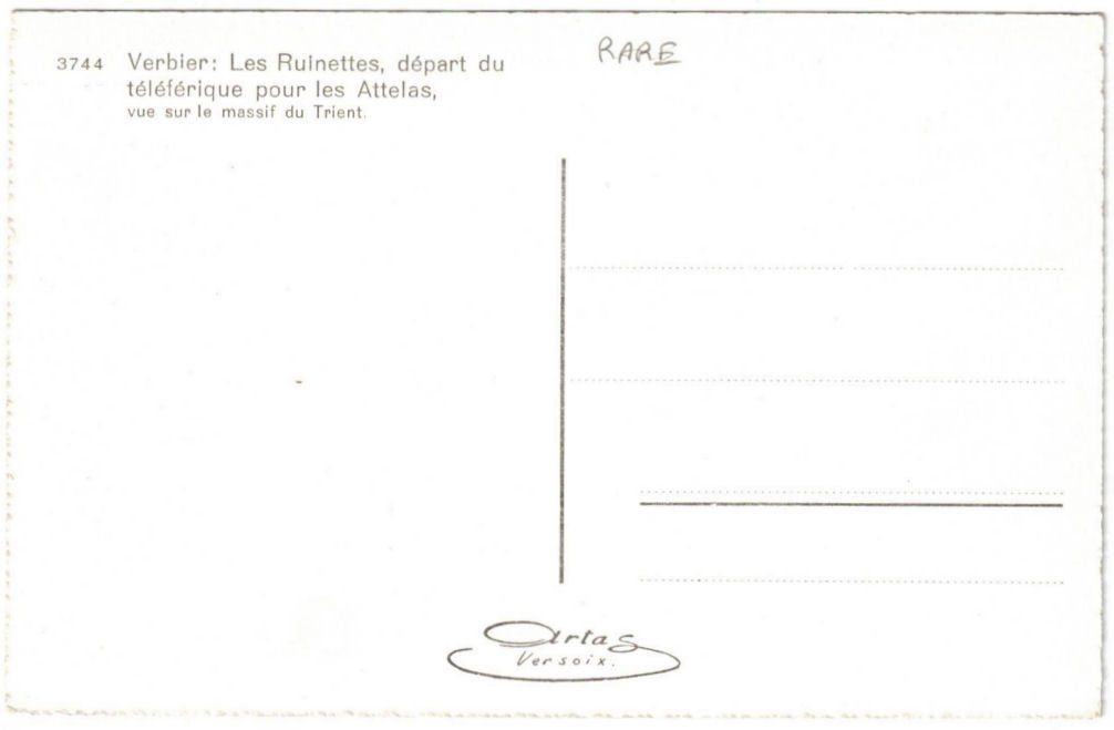 Cartoline postali: Verbier - Luftseilbahn Attelas – Usato da Binningen venduto da Mountainrider 1