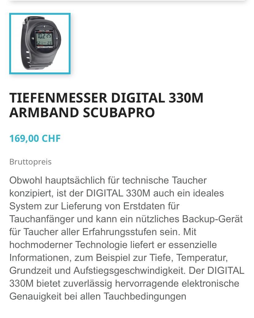 PC: Tiefenmesser von Scubapro – Usato da Balzers venduto da luna0110 1