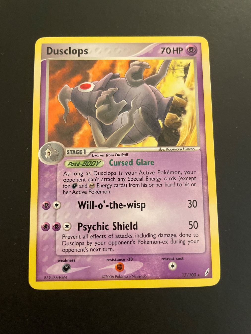 Pokémon Carte collezionabili: Dusclops Rare | Ex Crystal Guardians 17/100 – Usato da Zürich venduto da pokemon_cards