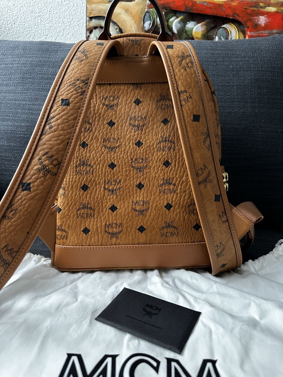 Mcm Zaini: MCM Stark Rucksack Cognac, Neu! – Nuovo (secondo la descrizione) da Kreuzlingen venduto da LOL101 2