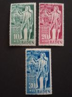 Französische Zone Baden Mi-N .50-52 Postfrisch 45 Fr