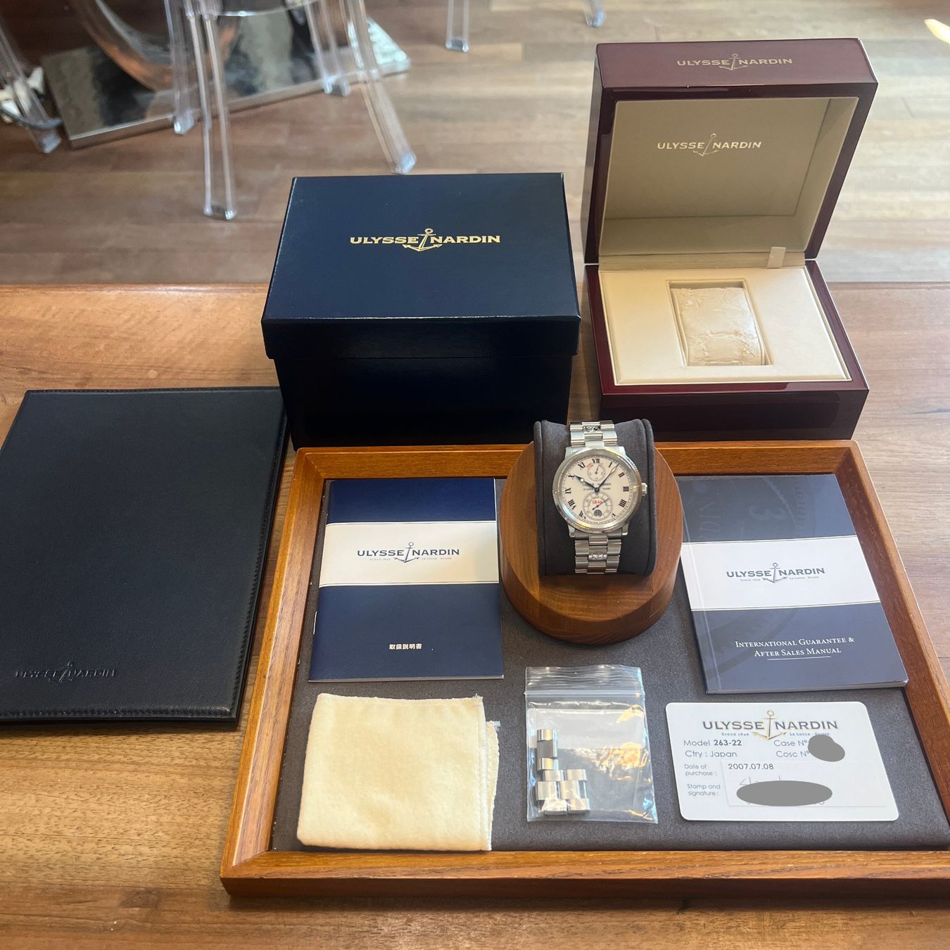 Ulysse Nardin Montres: Ulysse Nardin Marine White Dial Full Set 263-22 – D'occasion à Carouge GE par Watchaser 9