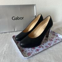 Escarpins Gabor en cuir noir, taille 37, bon état