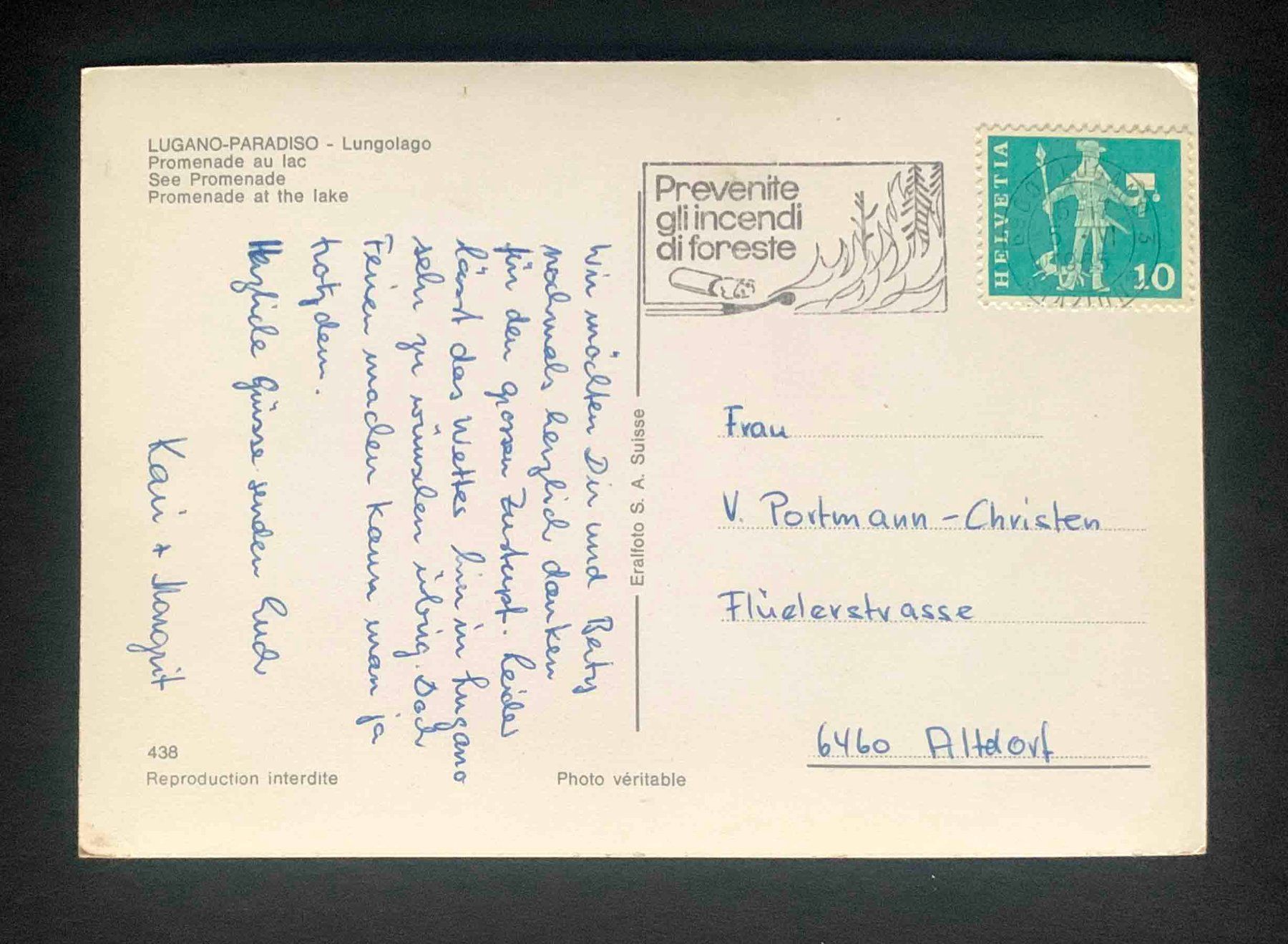 Cartoline postali: AK LUGANO PARADISO Lungolago – Usato da Goldau venduto da artelier1 1