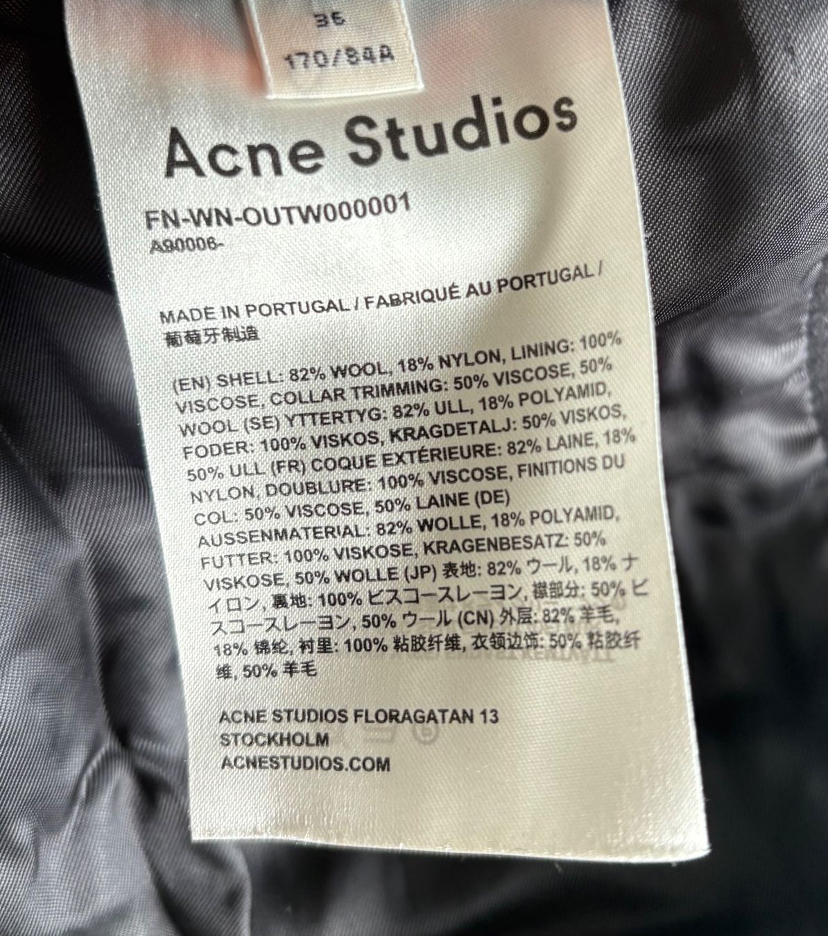 Acne Studios Cappotti: ACNE STUDIO Wollmantel schwarz / 36 – Usato da Zug venduto da bia_v6gf 6