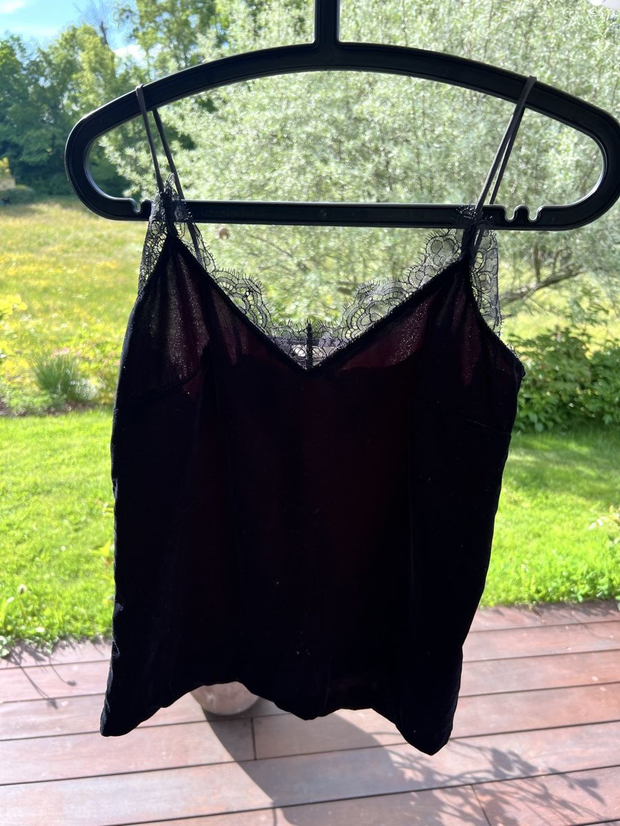 H&M Tops: Top en velours H&M – Neu (gemäss Beschreibung) aus Servion von sap_w8wg 2