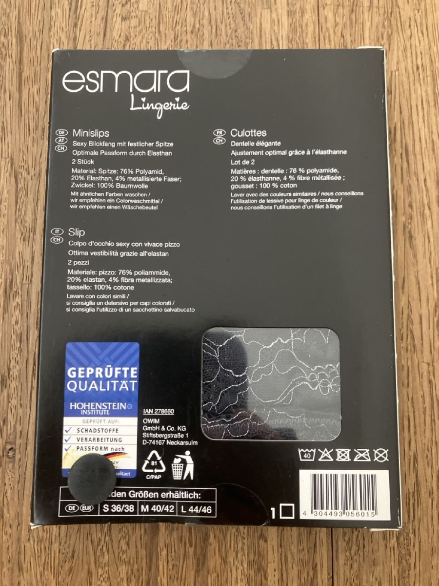 Altra biancheria intima: Esmara Minislips Grösse S 36/38 2 Stück Spitzen – Nuovo e nell'imballaggio originale da Ruggell venduto da VegasGirl 1