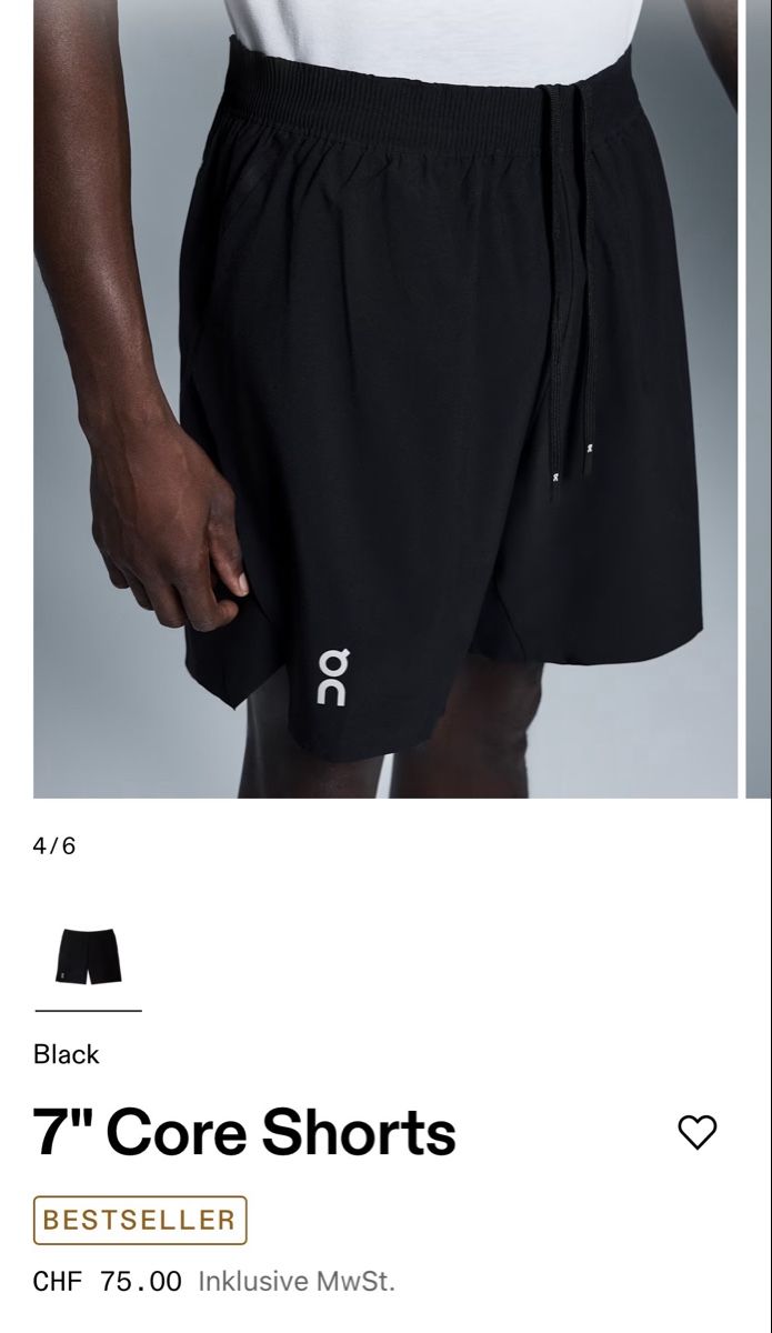 Pantaloni: On 7" Core Shorts Herren L  – Nuovo e nell'imballaggio originale da Adliswil venduto da AnEmNaIv 4