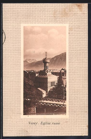 Cartoline postali: AK Vevey, Eglisse russe, 1909 – Usato da Berlin venduto da bartko-reher