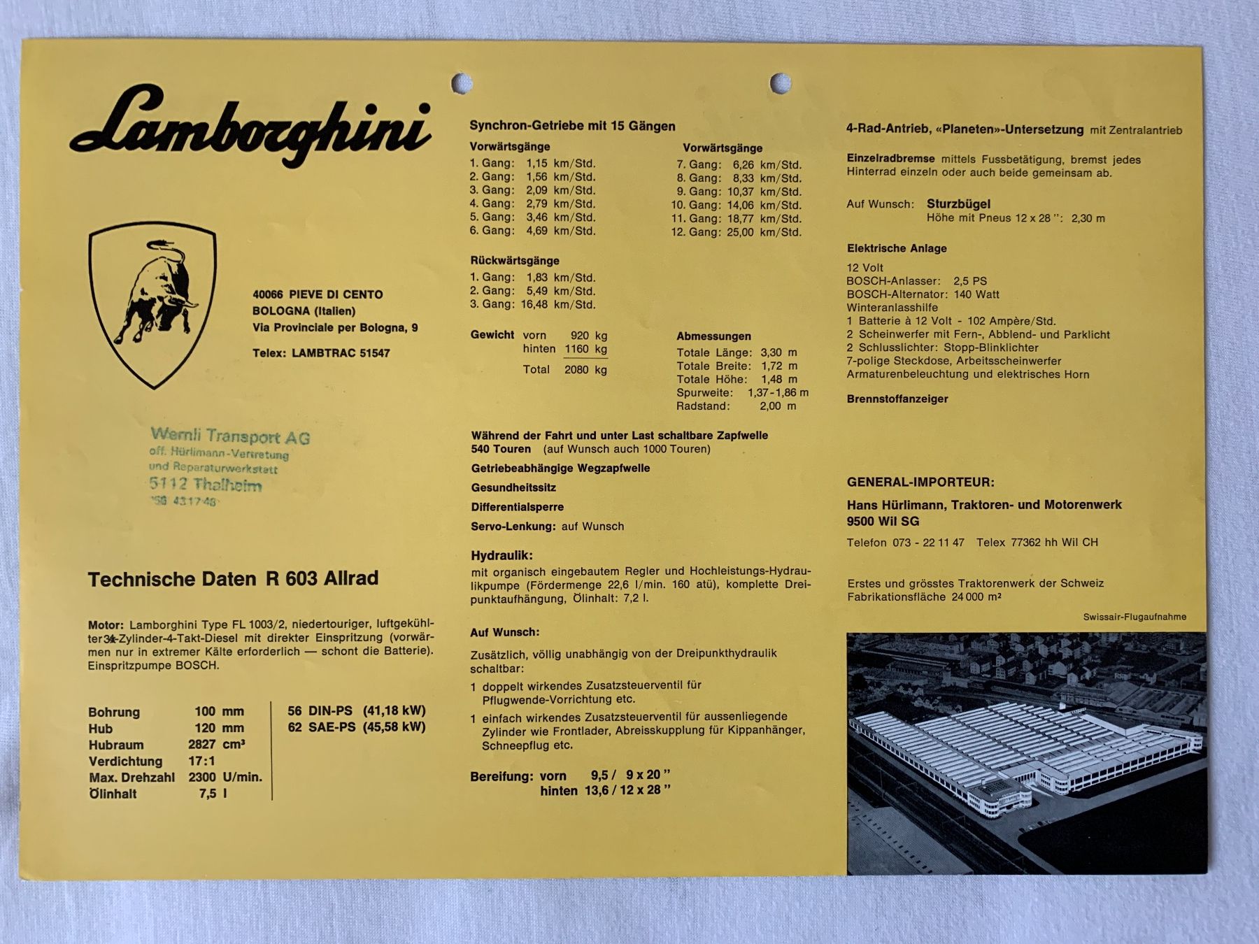 Lamborghini Documenti: Prospekte Lamborghini, Hürlimann Traktoren Oldtimer – Usato da Lienz venduto da Benziner1 4