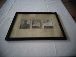 Alter  Bilderrahmen mit drei Fotos