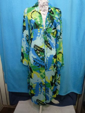JACKE KLEID VORNE NUR ZUM BINDEN LANGE FORM TOLLE FARBEN 42