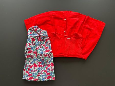 Jacadi Girls' Bundle, Dress and Blouse, Size 18 Months