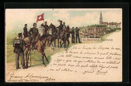 Litho L'Àrmée Suisse, schweizer Soldat