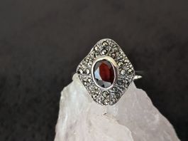 Ring Silber 925 mit rotem Stein