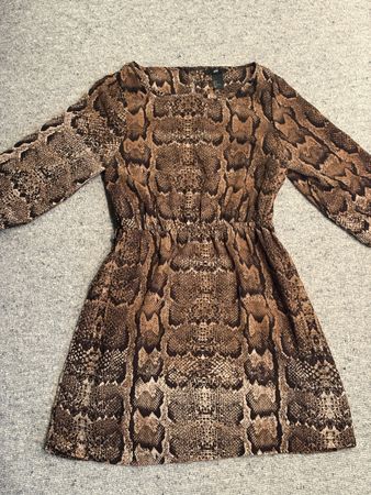 Kleid H&M Schlangenmuster braun Grösse 36 